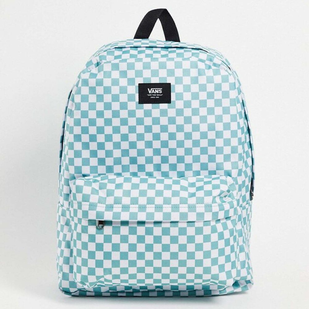 vans backpack blue checkerboard